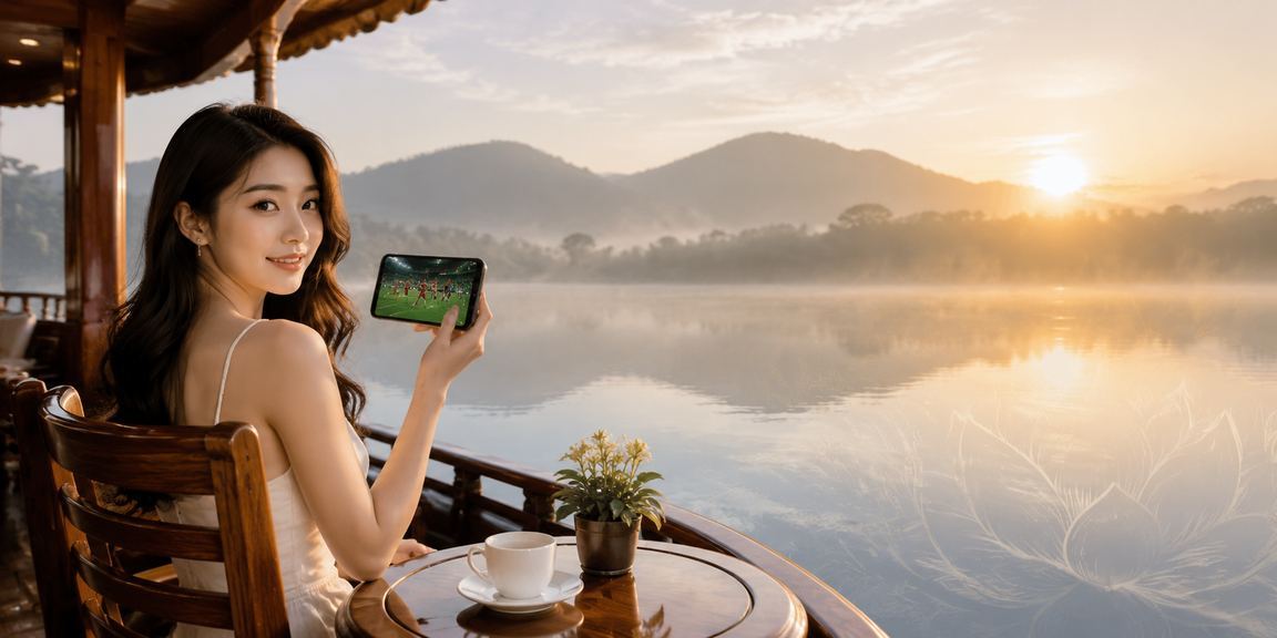 Người dùng tại Đà Lạt xem kèo thể thao trực tuyến bên ly cà phê buổi sáng