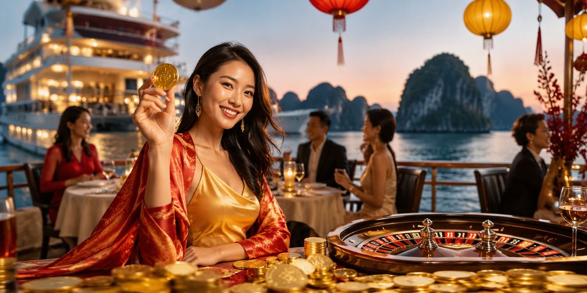 Khung cảnh vịnh Hạ Long gắn liền với không khí lễ hội roulette trực tuyến