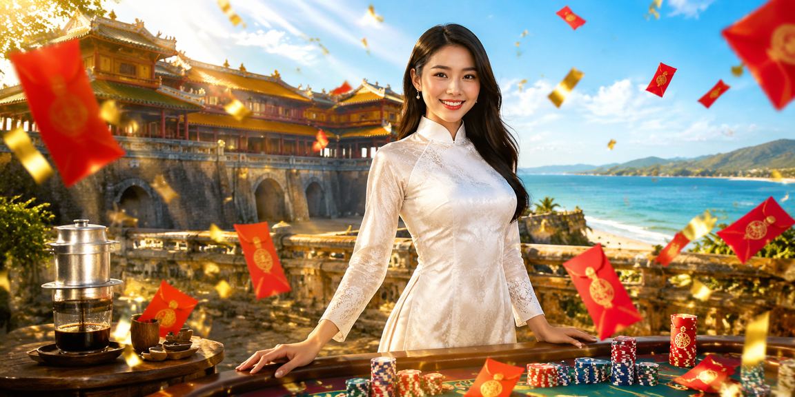 Phong bì thưởng tại Huế với áo dài truyền thống Việt Nam