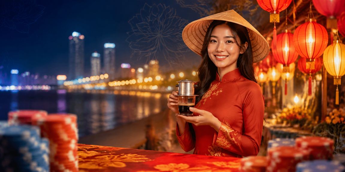 Người dùng Nha Trang đọc điều khoản dịch vụ cá cược trực tuyến bên biển